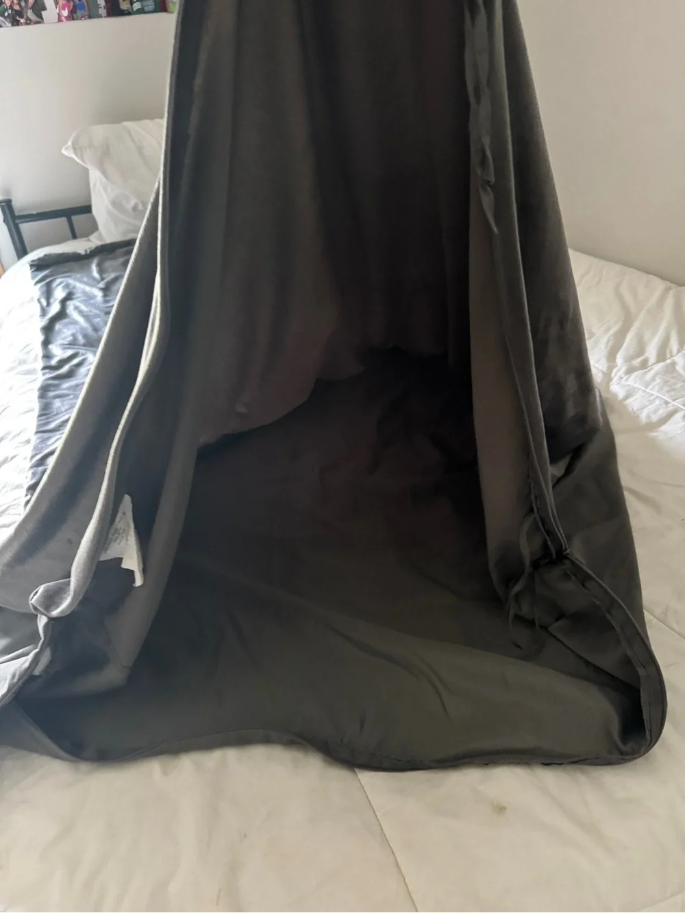 Charcoal Grey Minky/Velvet Weighted Blanket Duvet Cover - 48